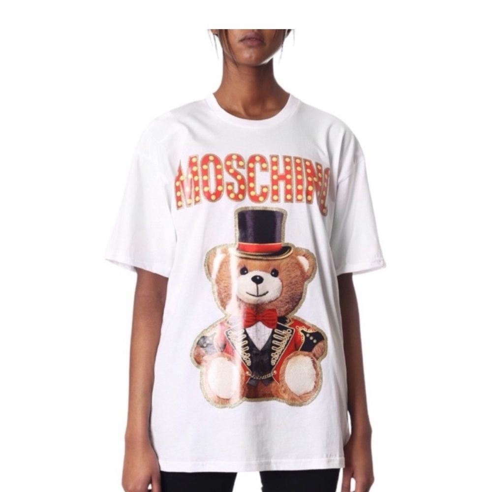 Moschino Couture White Teddy Bear T-Shirt (Medium)
